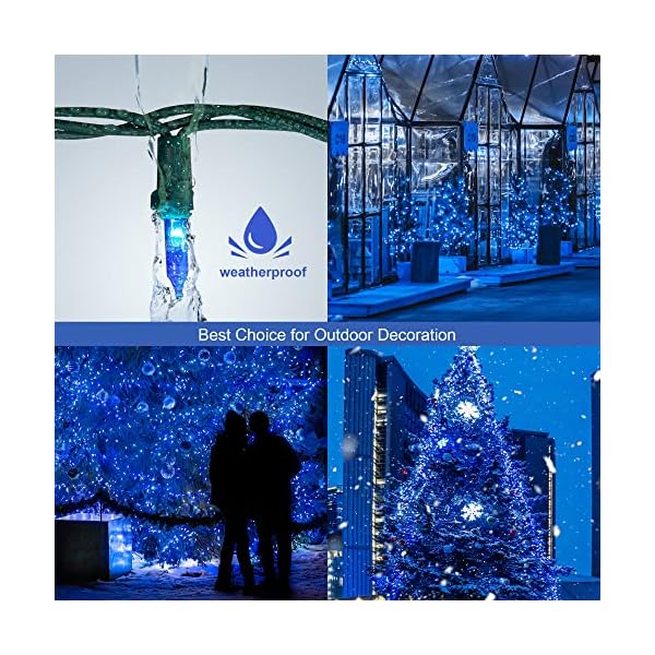 Hopolon mini christmas lights, 2 pack 23ft 100 led string lights, 120v ul plug extendable xmas tree lights for christmas, patio, home, party, holiday, garden, indoor/outdoor decoration - image 8