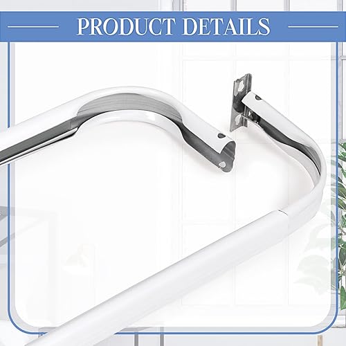 Miniatura 3 de Wesiti 4 Paquetes Barras Individuales de Cortina al Por Mayor para Ventanas Barra de Tensión Ajustable para Puerta Cocina Cenefa Cortinas de Faja,