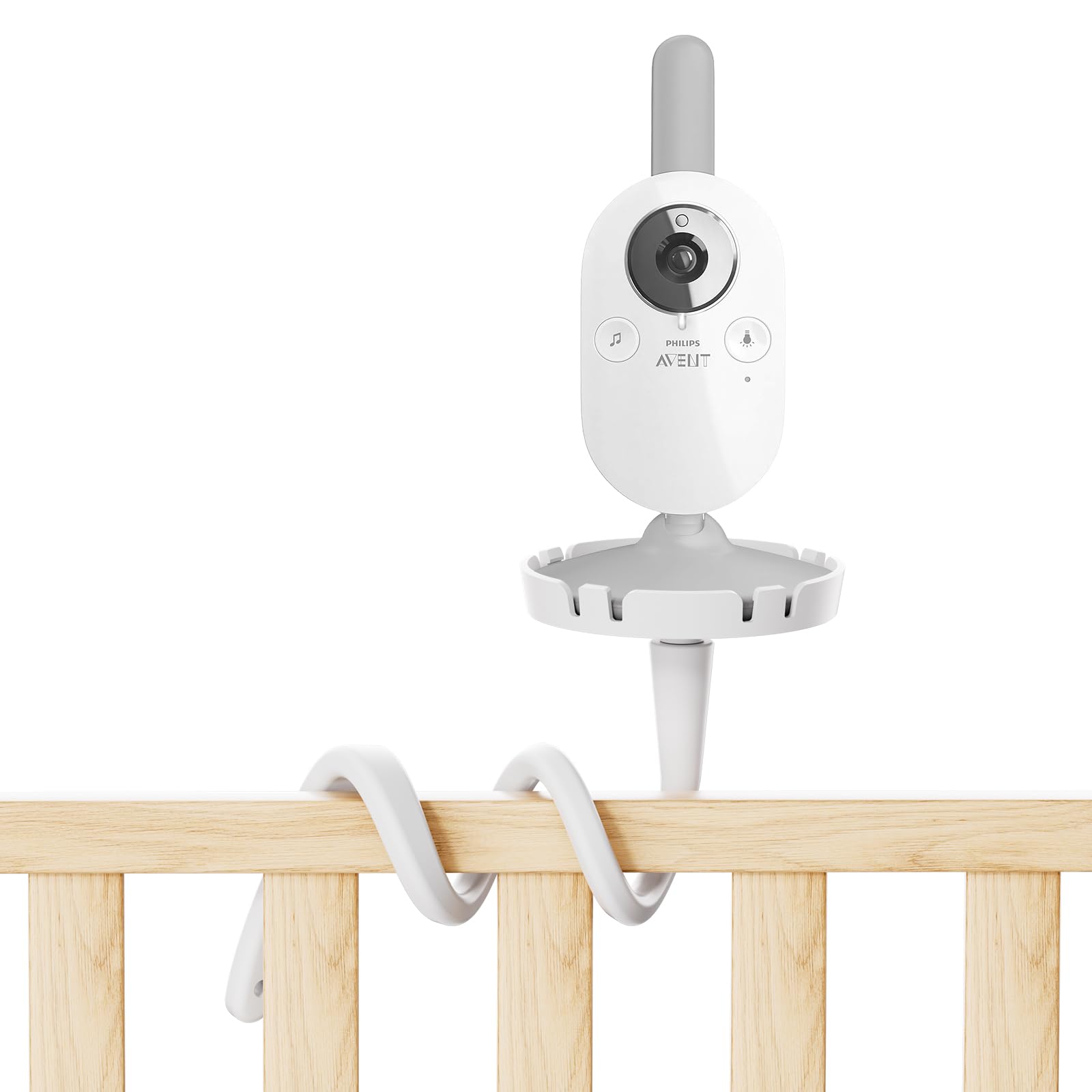 Gusfeliz Baby Camera Holder for Philips Baby Monitor Holder SCD843/26 SCD833/26 SCD891/26 SCD630/26 - Flexible Clip Holder, 360° Adjustable, No Drilling, Cot Shelf Table Mounting