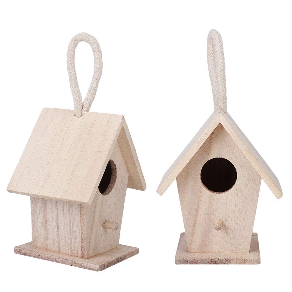 Maison D'oiseau En Bois Oiseau Boîte En Bois Clôture Nichoir Suspendu Décoration