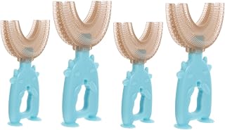 NOLITOY 4 Pçs Em Forma De U Escova De Dentes Infantil Escova De Dentes Manual Crianças Crianças Treinamento Escova De Dentes Em Forma De U Escova De Dentes Crianças Ferramenta De Cuidados