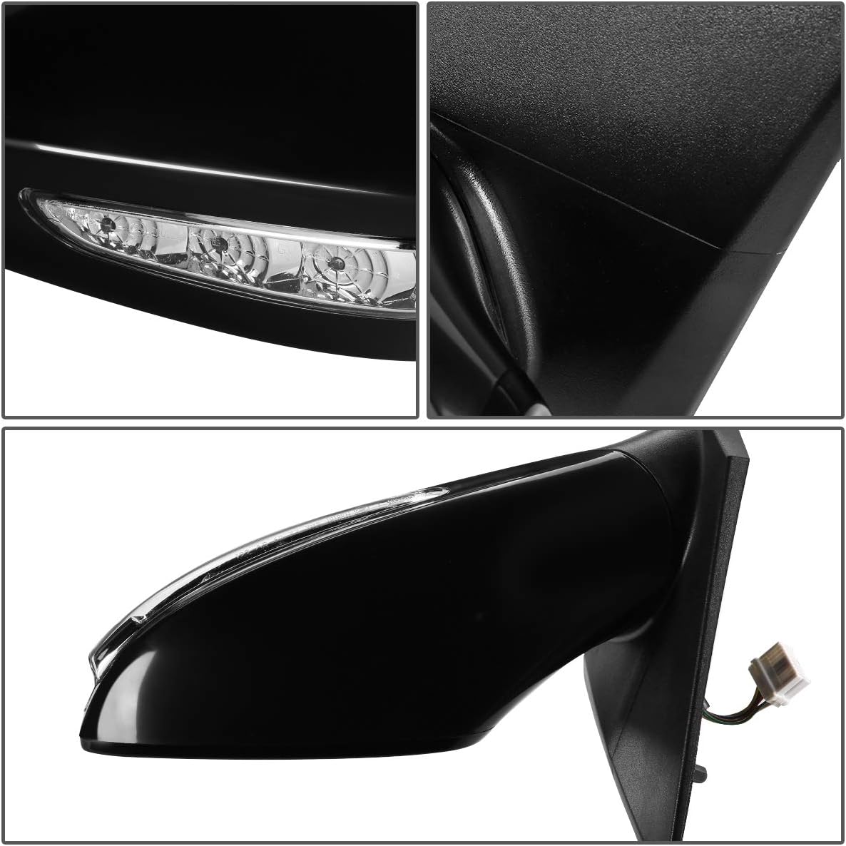 Auto Dynasty HY1320168 OE Style Powered+Heated+Turn Signal Driver/Left Side View Door Mirror Compatible with Hyundai Sonata 11-14