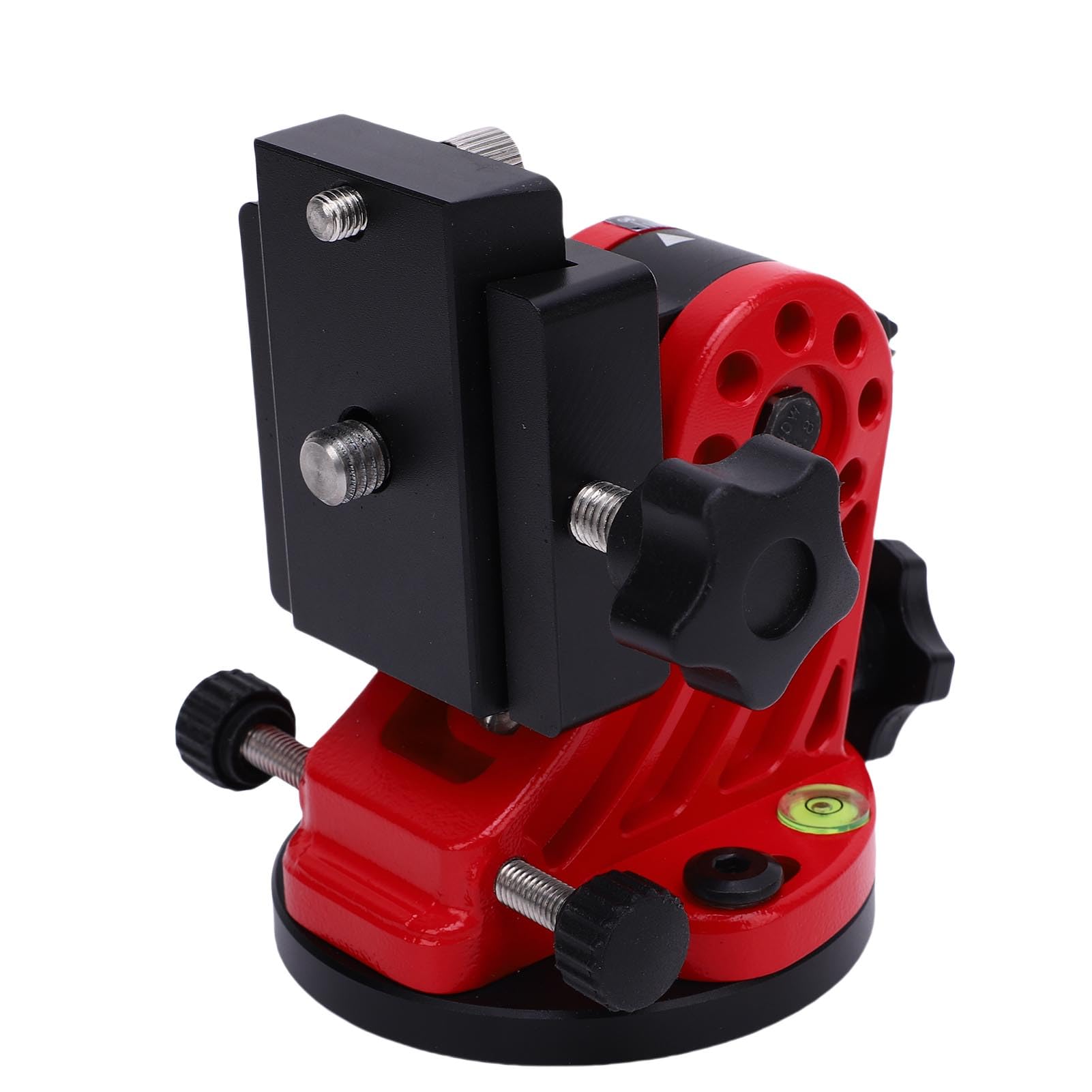 Fabater Montura Ecuatorial, Base de Ajuste de Latitud de Cuña Ecuatorial Ajustable de 90 Grados con Rosca de 3/8 de Pulgada para Telescopio Trípode Astrofotografía Equipo de Astronomía de (Rojo)