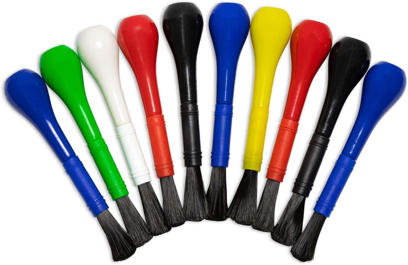 Hygloss-Armada Easy-Grip Paint Brush Set - Easy to Hold Chubby Brushes for Kids - Painting, Art and Craft Supplies, Assorted Colors (10-Pack)