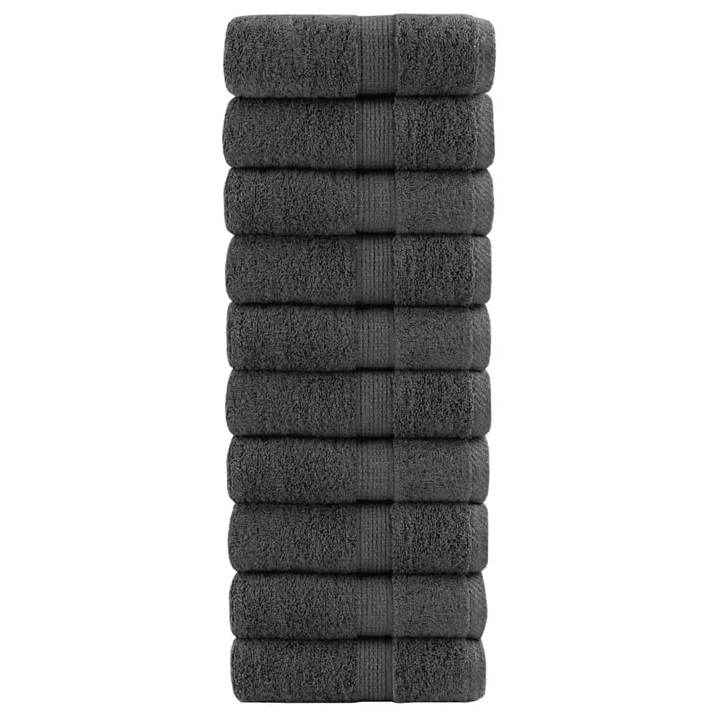 Solund - Juego de 10 toallas para invitados (30 x 50 cm, 600 g/m², 100% algodón, con certificado Oeko-Tex, absorbentes, suaves, versátiles, para baño, sauna, bienestar, 10 unidades), color