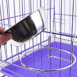 Praktischer Edelstahl-Schüssel zum Aufhängen für Hunde und Katzen, für Hundehütten, Vögel, Kaninchen