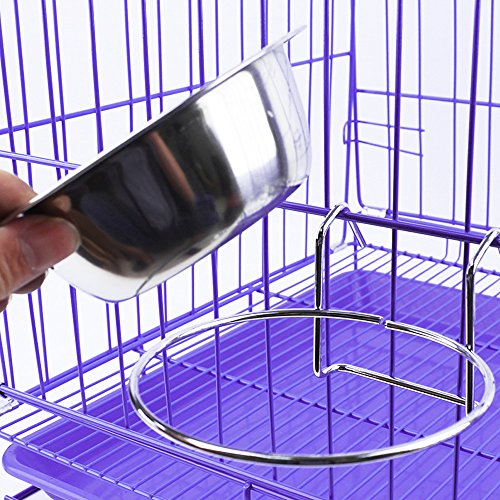 Praktischer Edelstahl-Schüssel zum Aufhängen für Hunde und Katzen, für Hundehütten, Vögel, Kaninchen