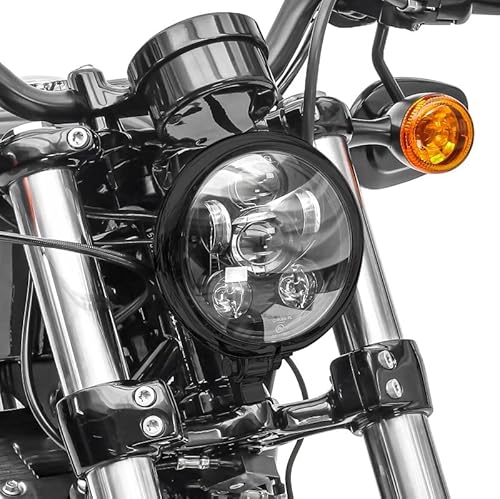 Hauptscheinwerfer LED 5,75 Zoll kompatibel mit Harley Sportster 883 Iron 09-20 schwarz
