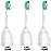 Aoremon Toothbrush Replacement Heads Compatible with Philips Sonicare E-Series Essence Xtreme Elite Advance CleanCare Screw-on Electric Toothbrush Handle Head Come with Hygienic Caps, 3 Count, Green