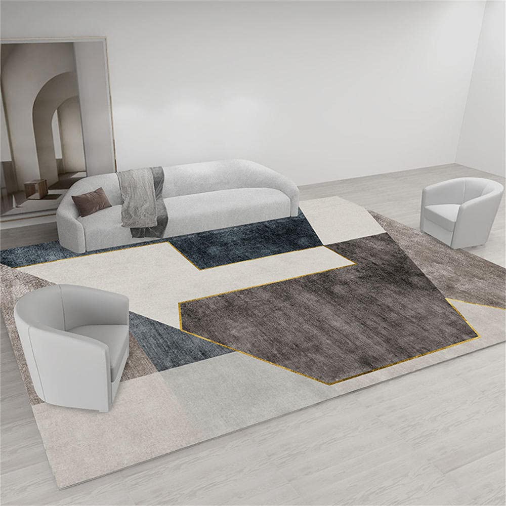 Tapis de salon antidérapant beige évite les glissades 180x260