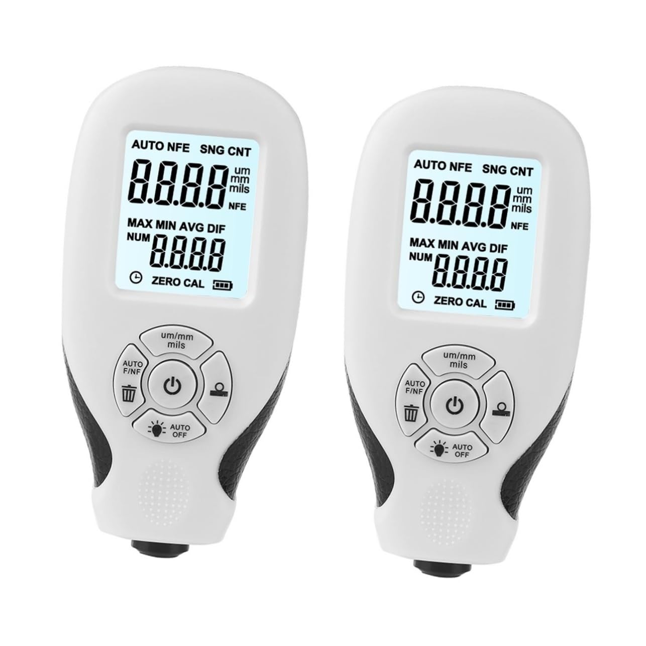 2pcs Professional LCD Digital Automotive Car Paint Coating Thickness Gauge Compact Lightweight Digital Depth Tester for Accurate Car Paint Measurement Suitable for Factories and