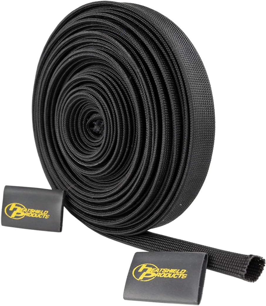 Heatshield Products 203124 HP Color Heat Sleeve Black 7/16" ID x 25' Adjustable Heat Shield Sleeve