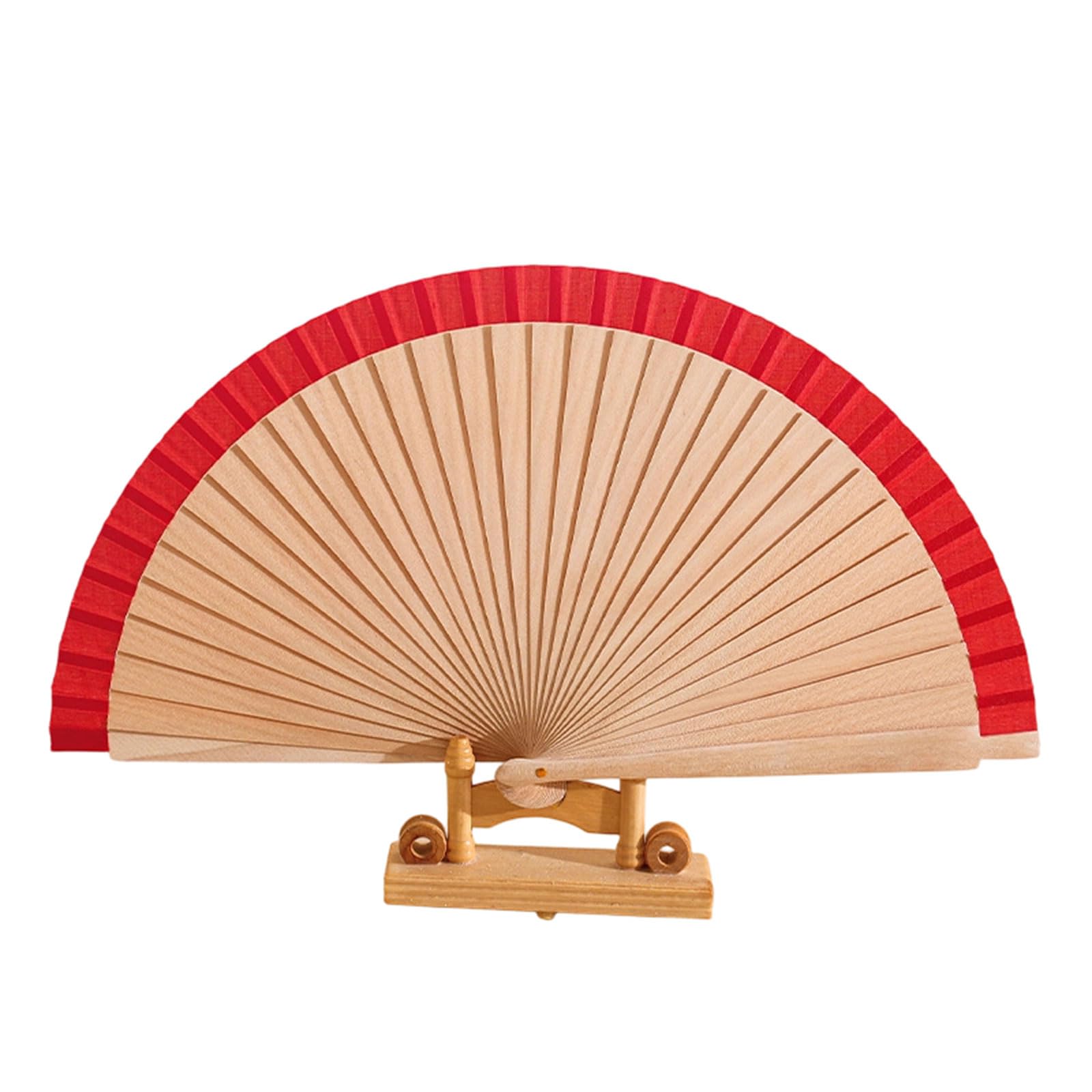 HZBB Wooden Handheld Folding Fan Decorative Hand Fan Foldable Wood Hand Fanned for Wedding Decorations Photography Props Decorative Foldable