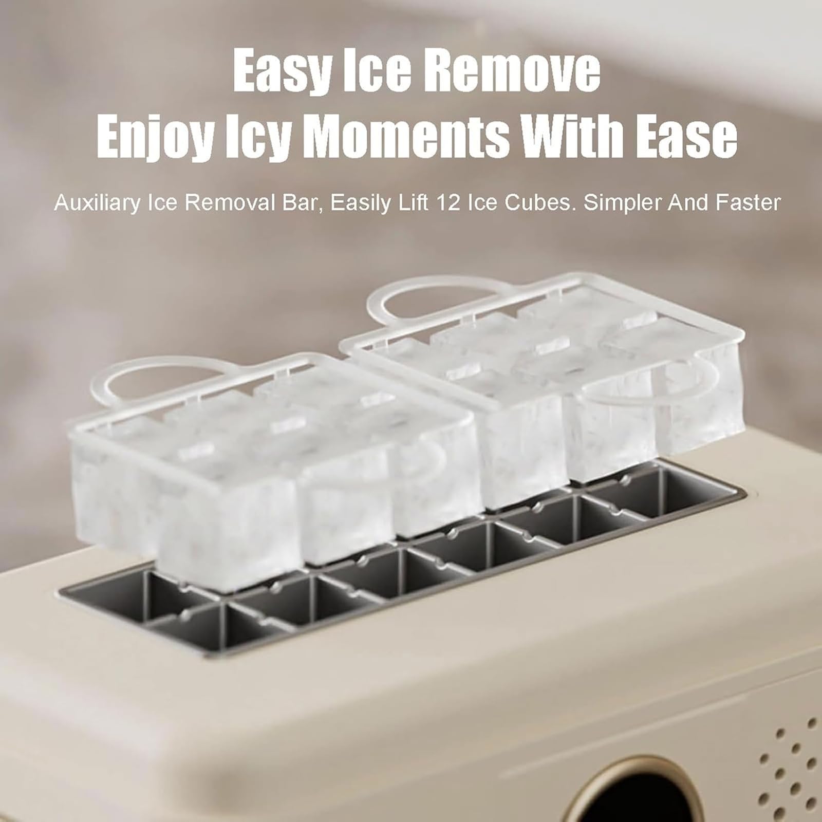 Máquina para hacer cubitos de hielo portátil con estante desmontable, mini máquina para hacer hielo automática para automóvil, 12 cubitos en 15 minutos para viajes en casa, cocina, cam green 16 cubes