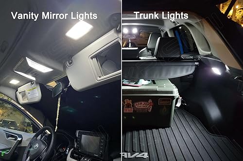 Miniatura 6 de Xpismii Kit de 8 piezas de luces LED blancas RAV4 de 6000 K repuesto del paquete para Toyota RAV4 2006 2007 2008 2009 2010 2011 2012 2013 2014 2015