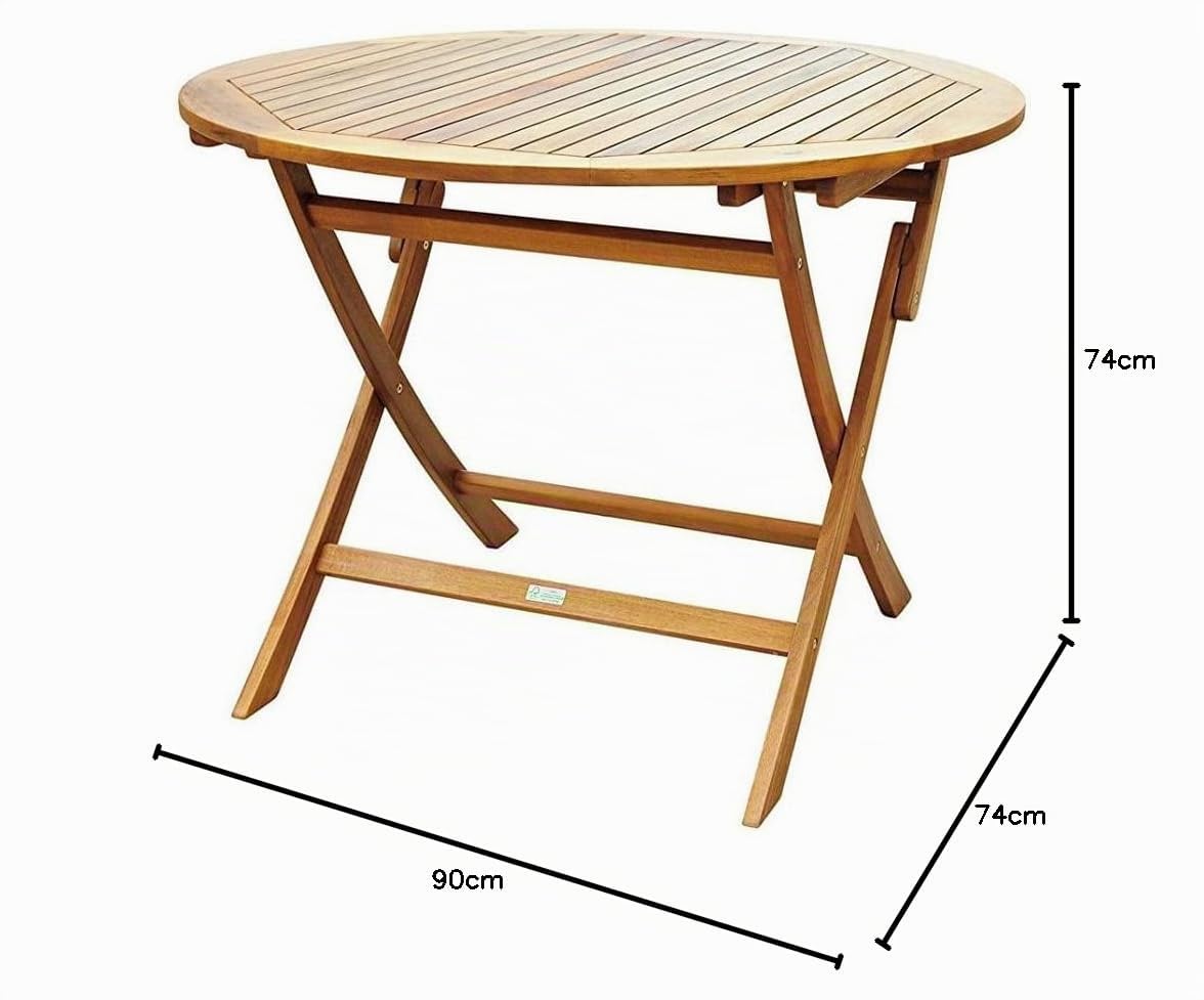 SAM Gartentisch Jasper 90x90 cm Akazienholz rund klappbar