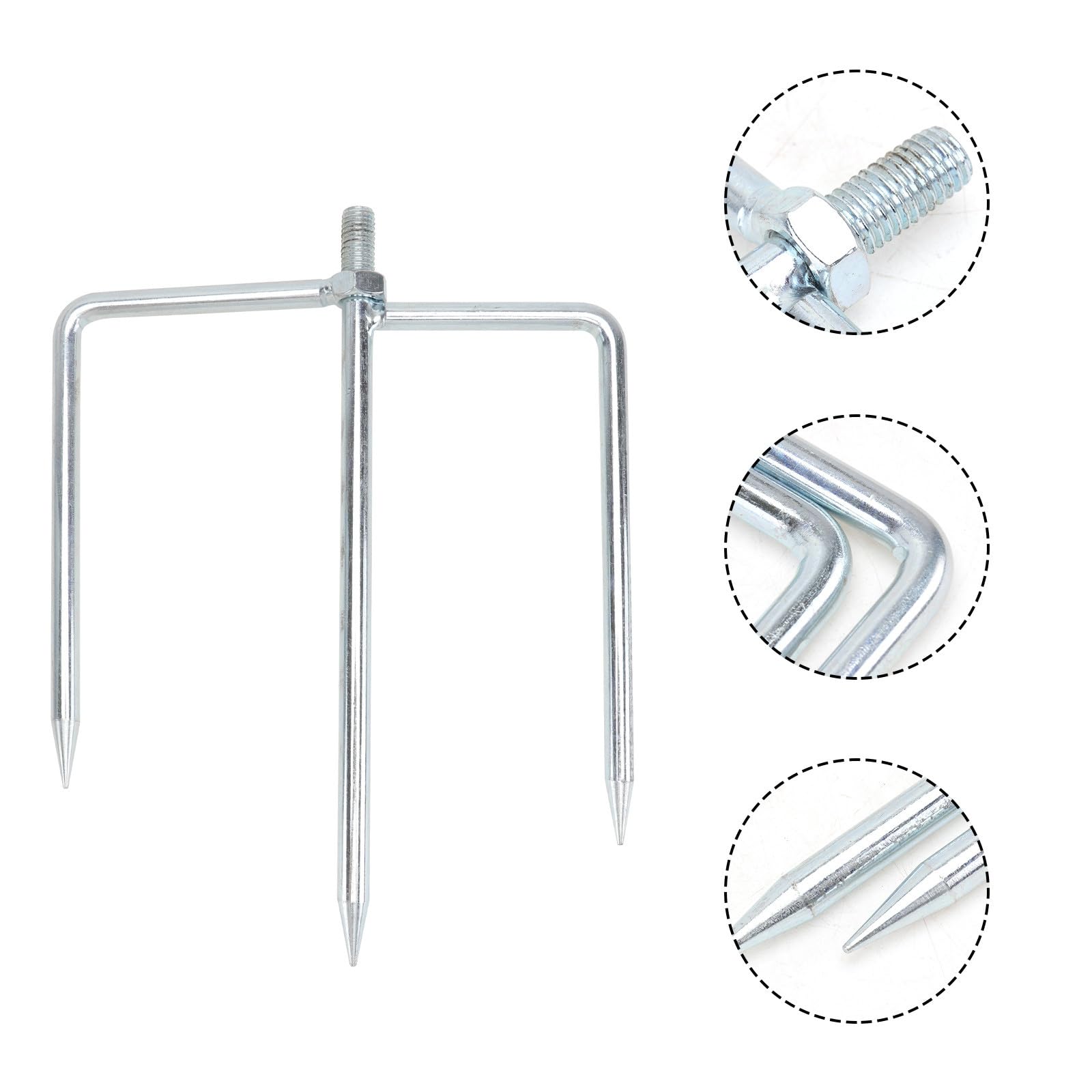 Wspornik parasola plażowego ze stali nierdzewnej, 12 mm, uchwyt Quick-Fix, zestaw 2 szt., akcesoria do parasola na zewnątrz i ogród, łatwy montaż