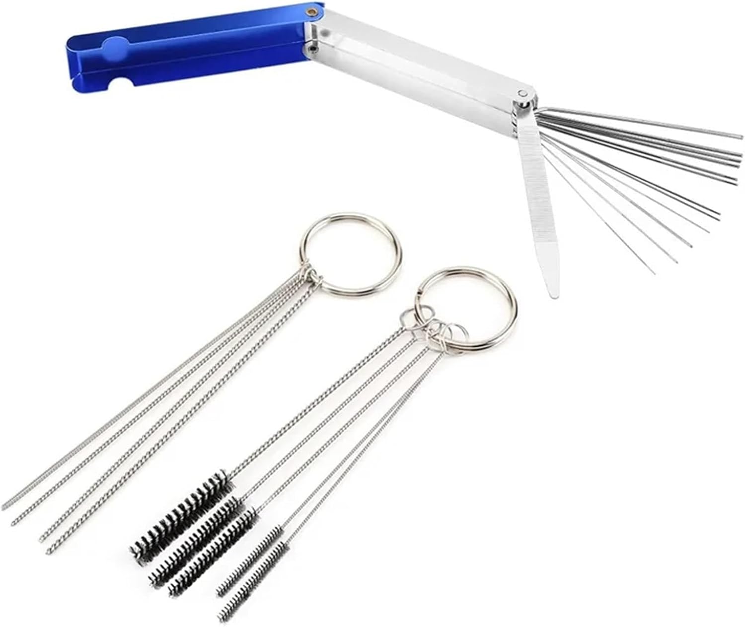 Carburetors Carbon Dirt Jet Remove Cleaner Nylon Brushes Cleaning Needles Tool Kit for Auto Motorcycle ATV Moped Welder Carb(Kit 2)