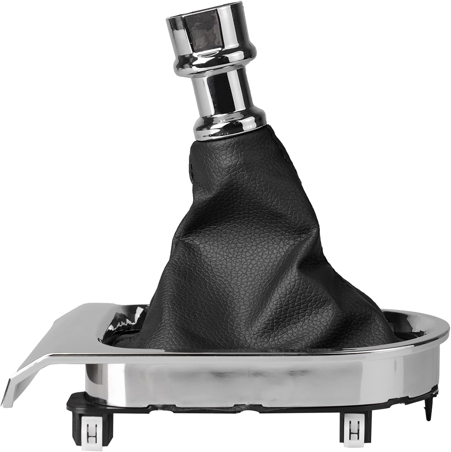 Gear Shift Boot Cover Chrome for 2015-2017 Ford Mustang Manual | Fits MT82 6-Speed Manual Only, OEM# GR3Z-7277-AA GR3Z7277AA | Replaces Worn Shifter Surround | Chrome Finish