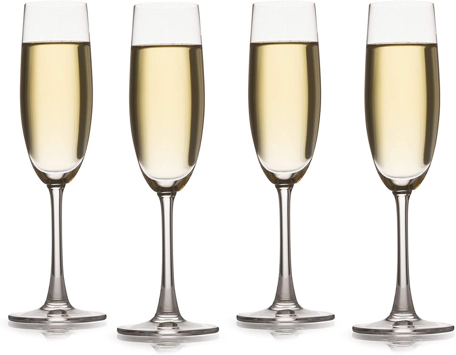 Crystal Clear Elegant Champagne Flute Lexiton White Wine Glasses, 210ml, Set of 2 Piece