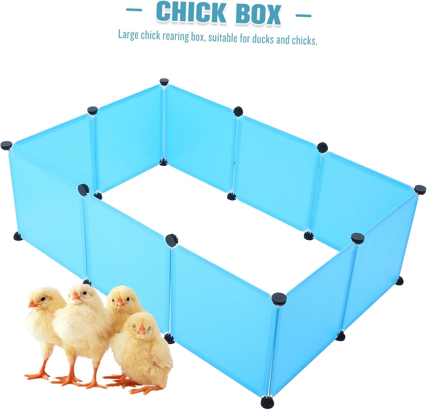 Kisangel 1set Brooder Box Fence Panel for Small Pets Hamsters Chicks and Easy Assembly Safe and Reusable Playpen for Indoor and Outdoor Use