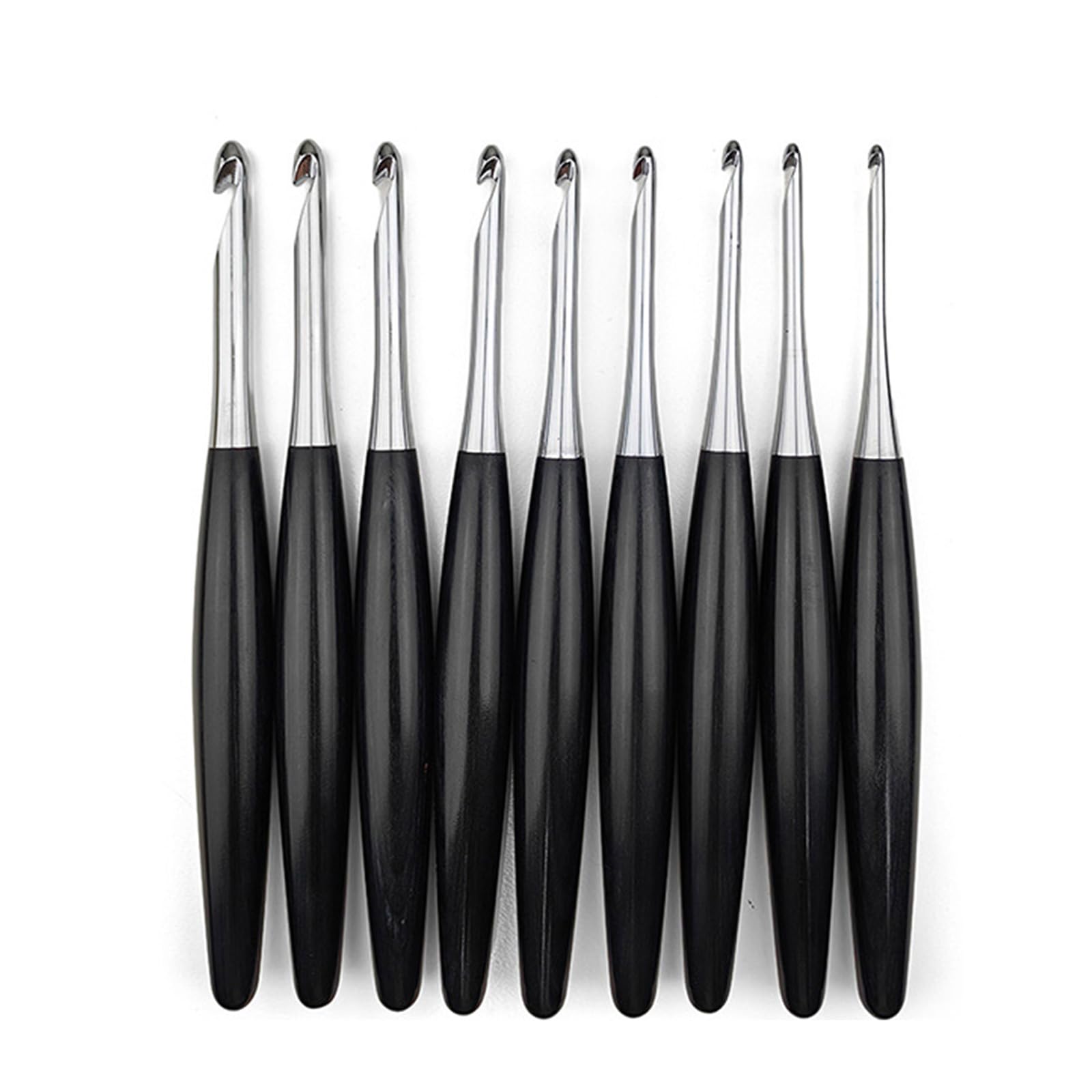 HINAYOSAN 1 zestaw drewniany uchwyt druty do robienia na drutach szydełko 3,5 mm-8,0 mm do szydełkowania rękodzieła zestaw haczyków ergonomiczny drewniany uchwyt dziewiarski