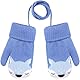 0-3 Jahre Baby Winter Handschuhe Kinder Gestrickte Fäustlinge Warme Fleece Gefütterte Handschuhe Fausthandschuh mit Schnur Outdoor Weich Winterhandschuhe Skihandschuhe Handwärmer für Jungen Mädchen