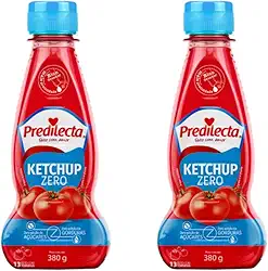 2 Unidades Ketchup Zero Bisnaga 380g Catchup Predilecta