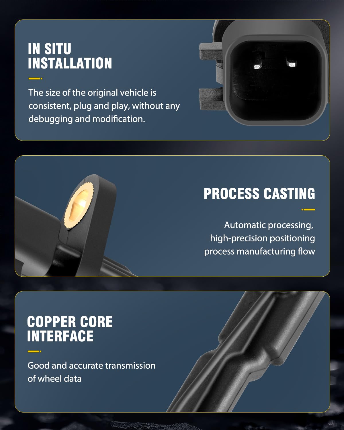 Capteur De Vitesse De Roue ABS Arrière Gauche/droite
