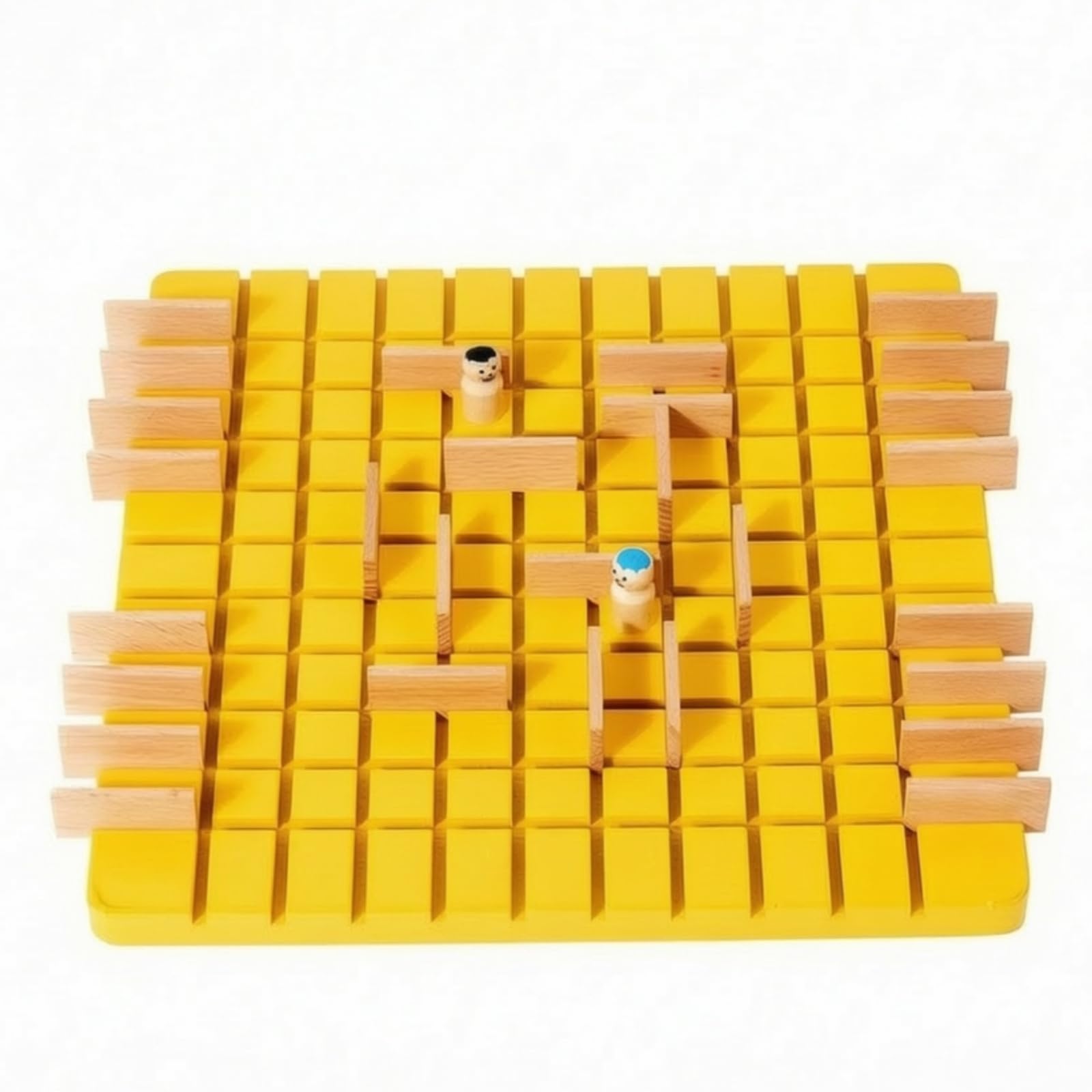 Gioco di Strategia Manuale con Pedine in Legno E Griglia Aperta per Barriere E Percorsi Amici Adatto per Festività E Incontri tra Compagni di Classe, Stile C