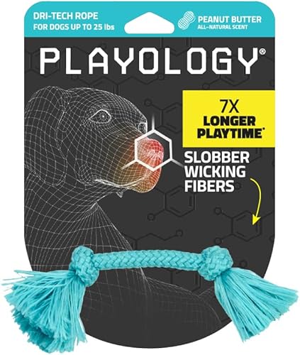 Playology Dri Tech - Juguete masticable para perros medianos (15 a 35 libras) Juguetes para perros con aroma a salsa navideña para masticadores