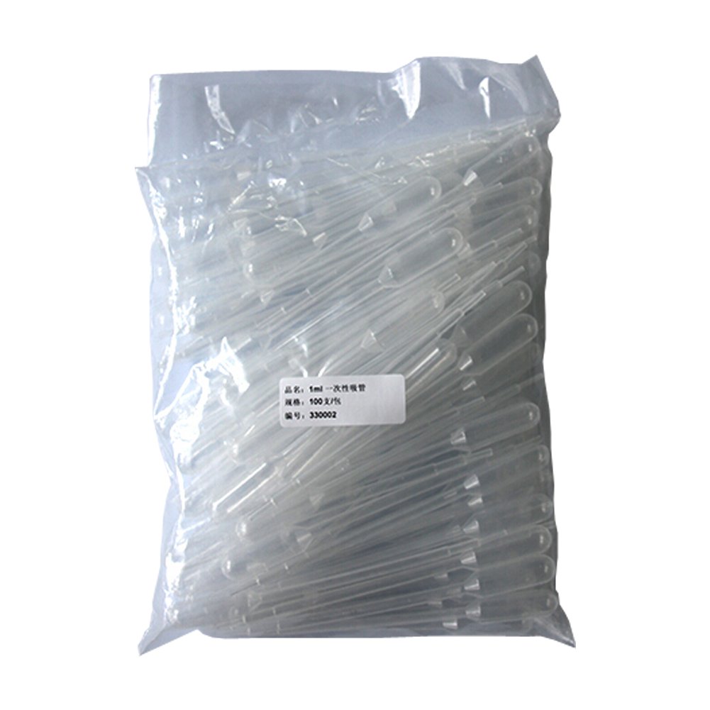 1ml（100pcs） Disposable Plastic Eye Dropper Transfer Pipettes Disposable Essential Oils Pipettes Calibrated Dropper Suitable for Science Laboratory, DIY Art