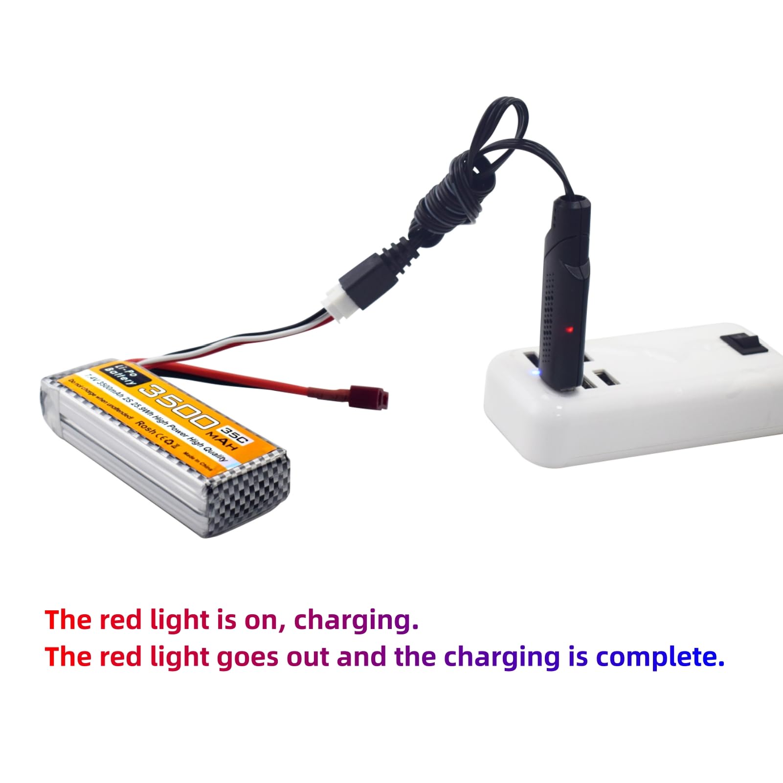 Sea Jump Batería Lipo De 7.4V 3500mAh 35C 2S Con Enchufe T Y Cable De Carga Usb Adecuado Para Mjx H16p H16e H16gt H16bm H16pl 14301 Rc Car Drift Sea Jump Batería Lipo De 7.4V 3500mAh 35C 2S Con Enchufe T Y Cable De Carga Usb Adecuado Para Mjx H16p H16e H16gt H16bm H16pl 14301 Rc Car Drift