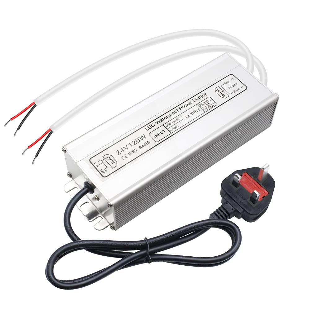InShareplus LED Power Supply 24V 120W IP67 Waterproof Outdoor Driver inshareplus-led-power-supply-24v-120w-ip67-waterproof-outdoor-driver