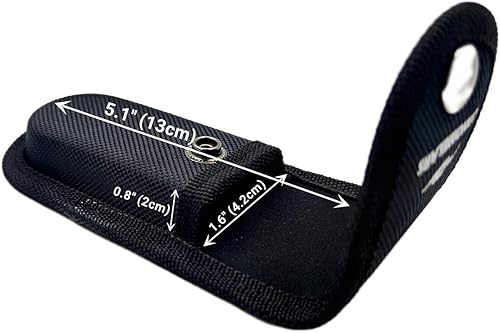 Miniatura 4 de Bolsa de nailon (tamaño mediano) para multiherramienta de 4.5 a 4.75 pulgadas, funda de nailon de transporte horizontal para cuchillos plegables