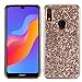 Produktbild Nadoli Glitzer Hülle für Huawei Y6 2019 Roségold Weich Silikon Glänzend Funkeln Bling Galvanisierrahmen Ultradünne Stoßfest Rückseite Schutz Tasche Handyhülle Schutzhülle Etui,Roségold