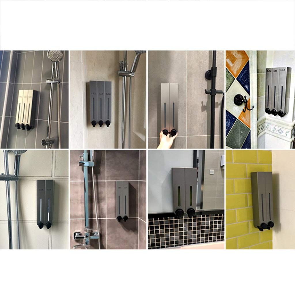 シャンプーディスペンサー 壁掛け ソープディスペンサー 自動 500ml Amazon｜シャンプーディスペンサー、500ml (16.9オンス) X 3