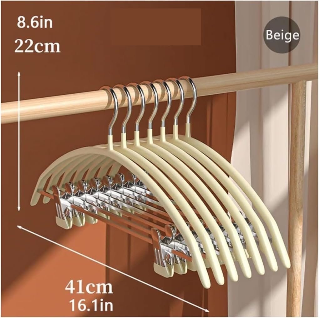 10 Uds Percha De Inmersión con Pinza para Pantalones Percha Antideslizante Sin Rastro Percha para Pantalones para Almacenamiento De Ropa En Armario para Sudadera(C)