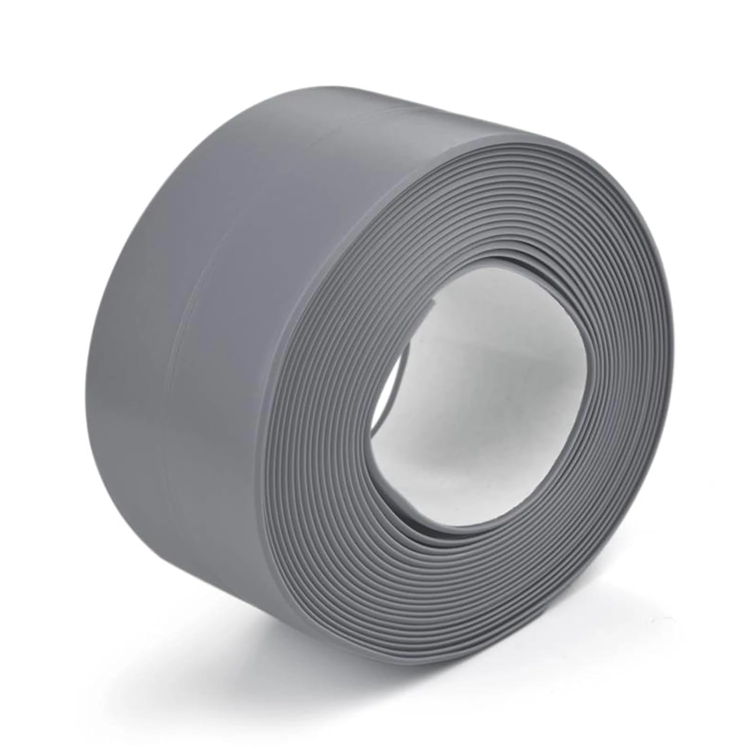 Caulk Tape Self Adhesive 6rolls for Bathroom Kitchen PVC Self Adhesive Caulk Sealant Strip Waterproof Sink Bathtub Floor Wall Edge Protector for Kitchen(Gray,3.2M_38MM)