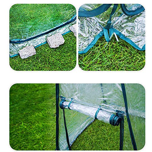 porayhut Pop Up Greenhouse Cover Flower House Mini Gardening Plant Flower Sunshine Room Room,Backyard PVC Greenhouse Cover for Cold Frost Protector Gardening Plants (Small) - Thumbnail 2