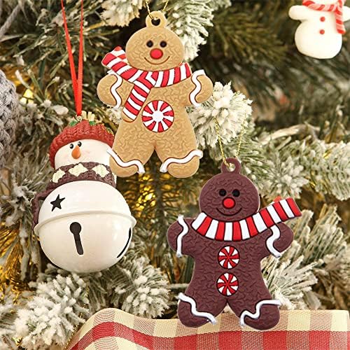 Pilikoll 12 Pcs Gingerbread Man Fecorations for Xmas Tree Gingerbread Man Pendants Decorations Gingerbread Figurines Ornament for Christmas Tree Holiday Party Decoration