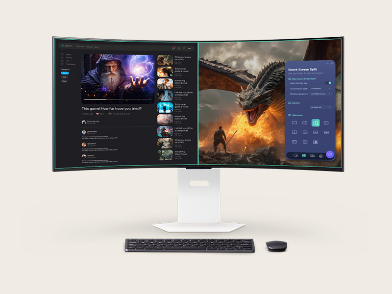 その他 LG UltraGear OLED 39GX90SA-W LG UltraGear™ 39-inch OLED 240Hz WQHD Curved Smart Gaming