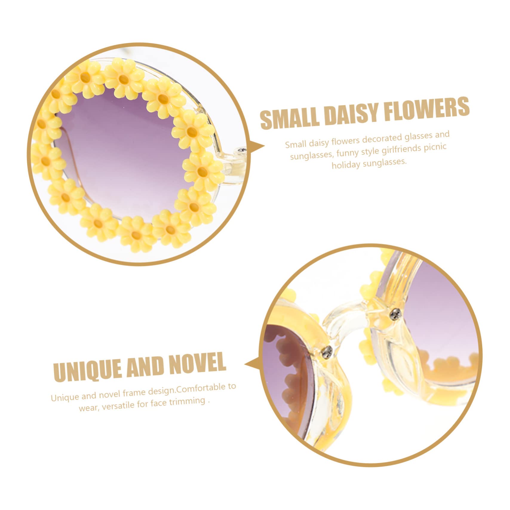 BESTYASH Unique Eyeglasses Children Flower Sunglasses Uv Protection for Beach Street Photography