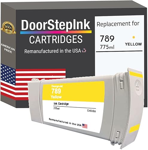 DoorStepInk Recambios de cartucho de tinta para HP 789 CH618A amarillo para impresoras DesignJet L25500 de 42 pulgadas de amplio formato DesignJet