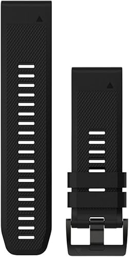 Vista 57 de Garmin Correa de reloj Quickfit Amp Amarillo Silicona,Cuero negro,Silicona negra,gris carbón,Banda de titanio DLC gris carbón,castaño cuero,Silicona