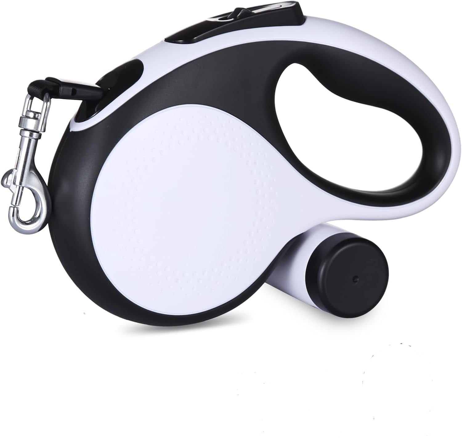 ESPIDO-Retractable Dog Leash, Long Leash for Dogs, 26FT Heavy Duty Cable for Small to Large Dogs UP to 110LBS, 360° NO Tangle, ONE-Handed Brake, (White-Black)