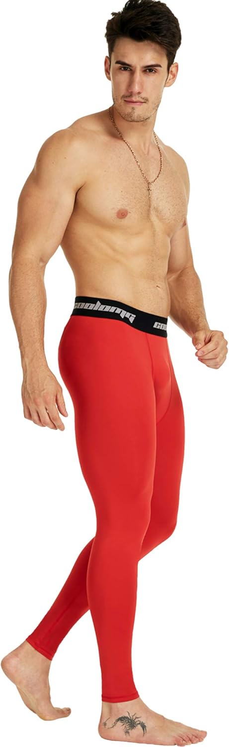 COOLOMG Youth Compression Pants Baselayer Tights Men Bike Running Gym Leggings : Clothing, Shoes & Jewelry