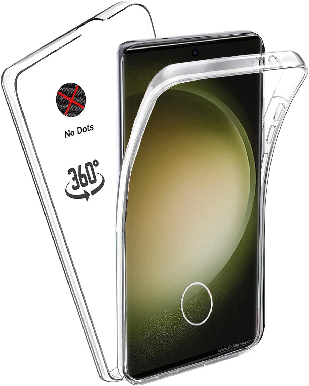 KP TECHNOLOGY Galaxy S23 Ultra Case - (360 Front + Back Protection) Full Complete Protection For Samsung Galaxy S23 Ultra (CLEAR)