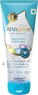 Ahaglow Advanced Face Wash Gel Daily Gentle Cleansing Formula For Normal And Oily Skin, 100 G