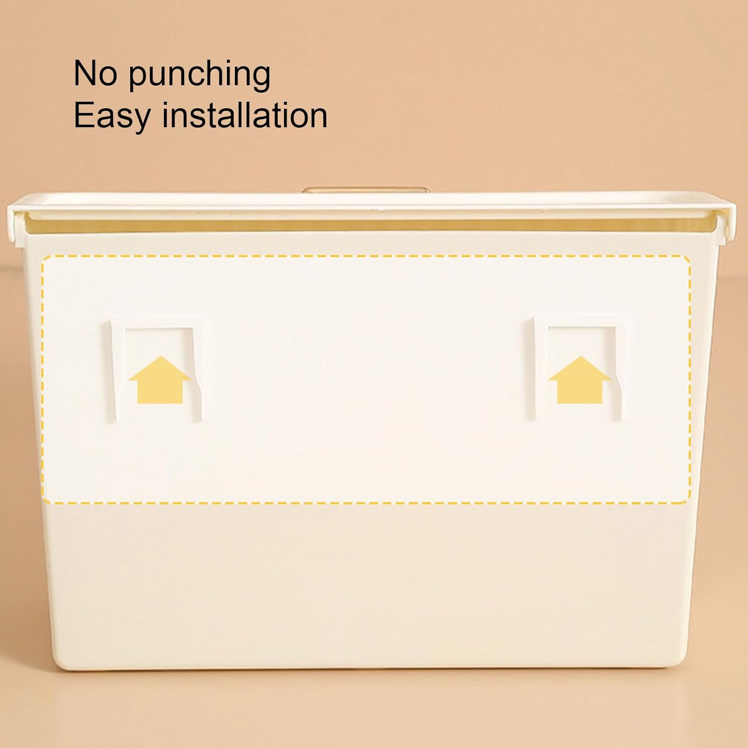 Wall Mounted Laundry Basket, 4L Multifunction Wall Hanging Laundry Storage Container Organizer with Lid for Bedroom, Bathroom (White)